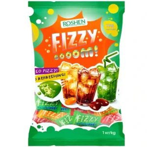 آبنبات گازدار فیزی بوم روشن با طعم میکس Roshen Fizzy Boom بسته 1 کیلویی