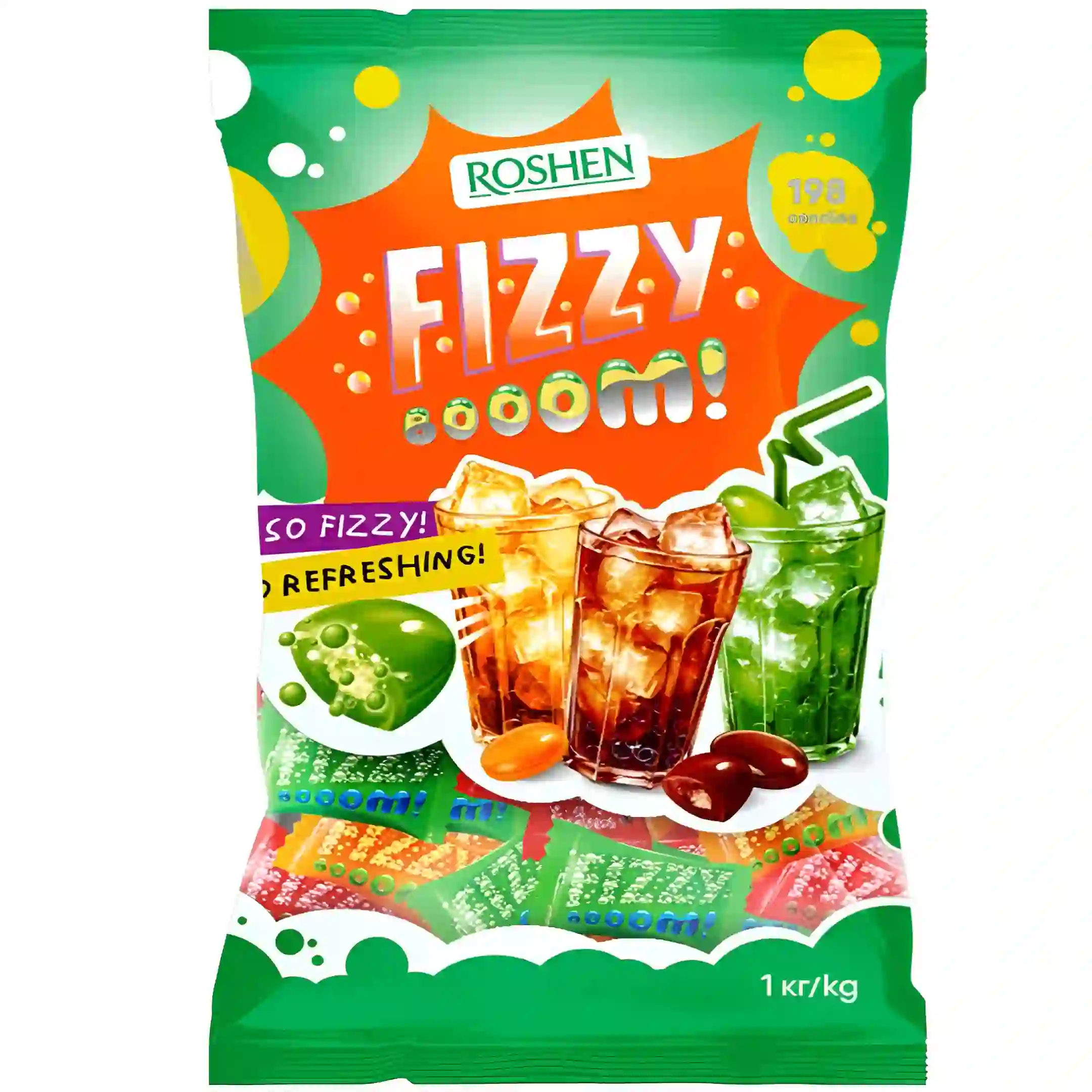 آبنبات گازدار روشن فیزی بوم میکس Roshen بسته...