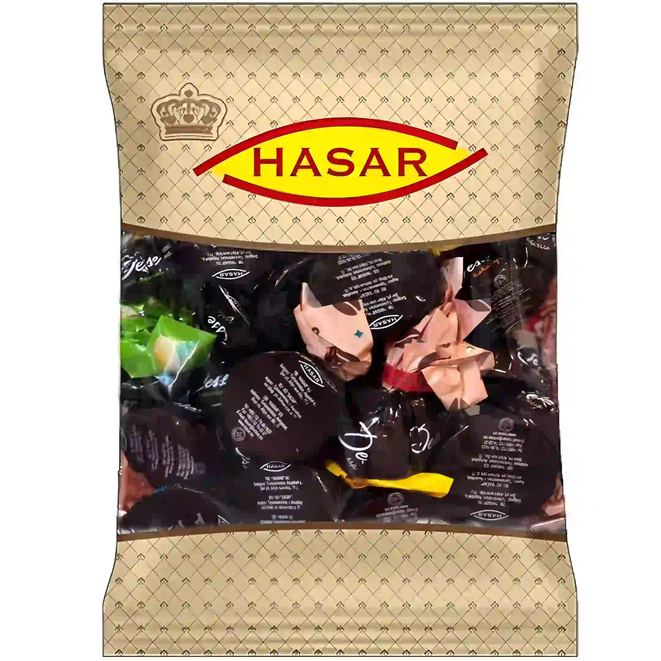 شکلات تاجدار تلخ هاسار با روکش کرم شکلاتی...