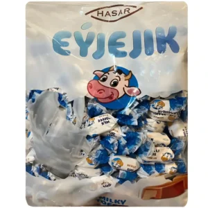 تافی هاسار با روکش شکلات و کرم شیری Hasar Eyjejik بسته 1 کیلویی
