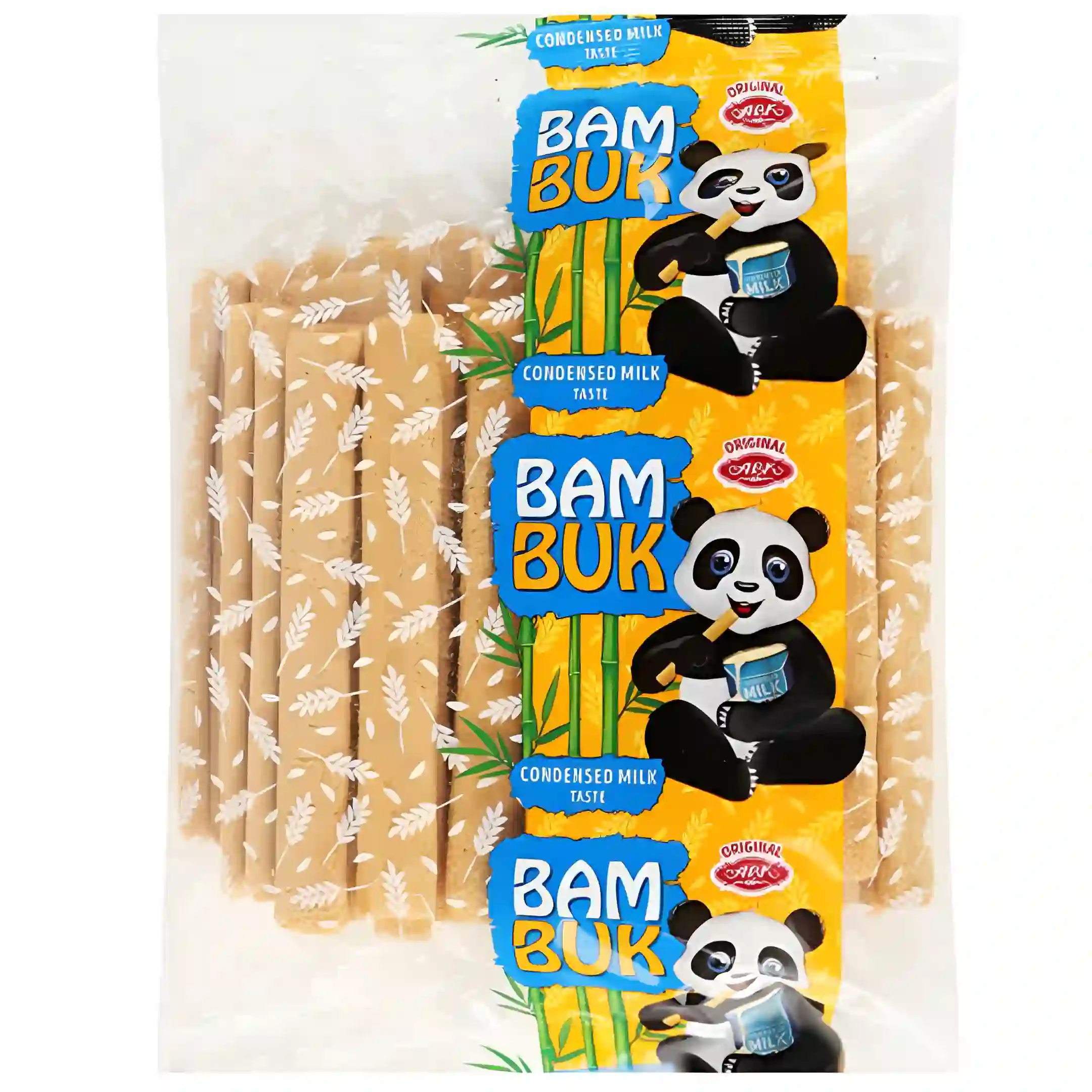 بیسکویت قلمی ABK مدل Bam Buk با مغز کرم شیر غلیظ شده 1 کیلویی