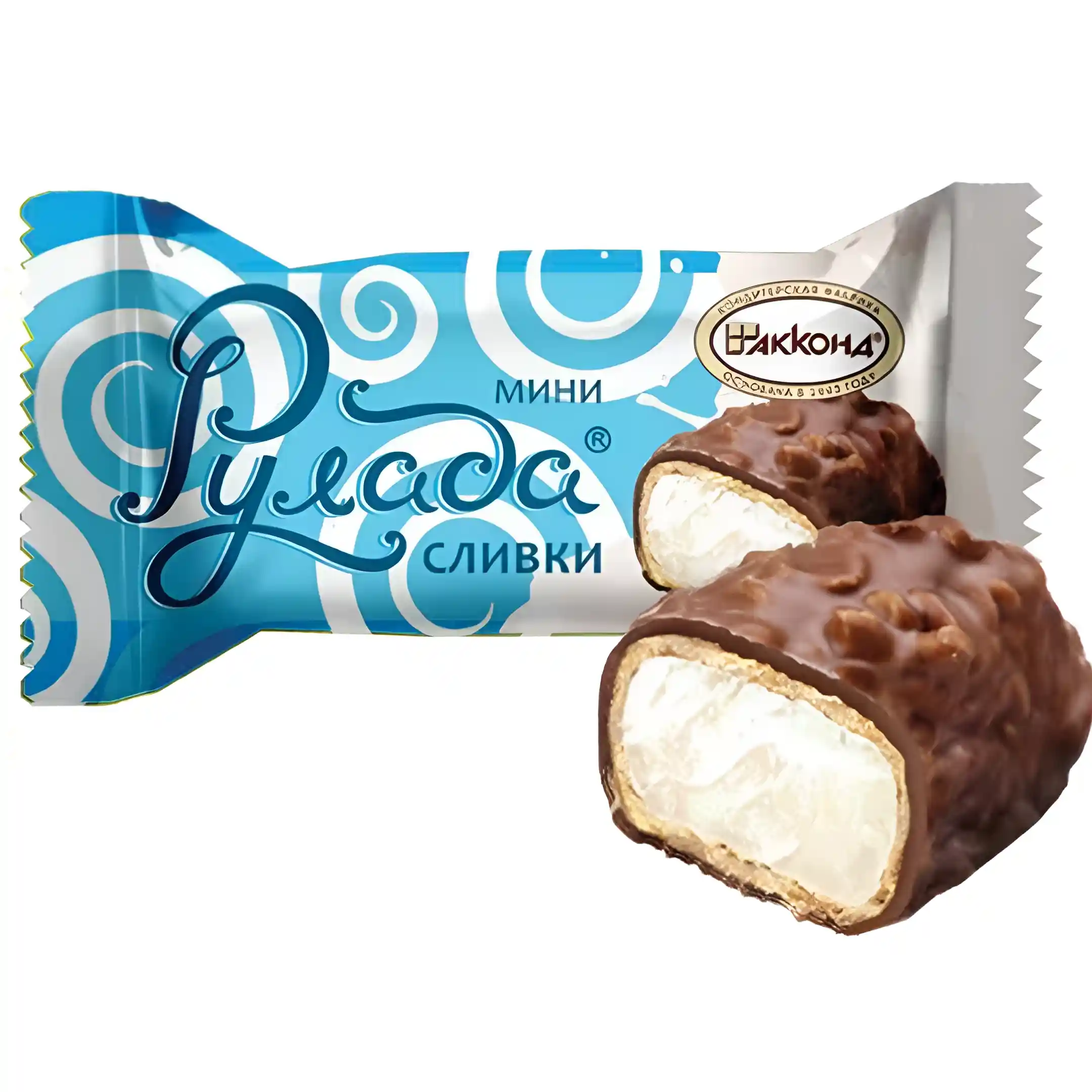 ویفر شکلاتی پذیرایی آکوند Akkond مدل رولادا مغز کرم شیری (شکلات ریز)