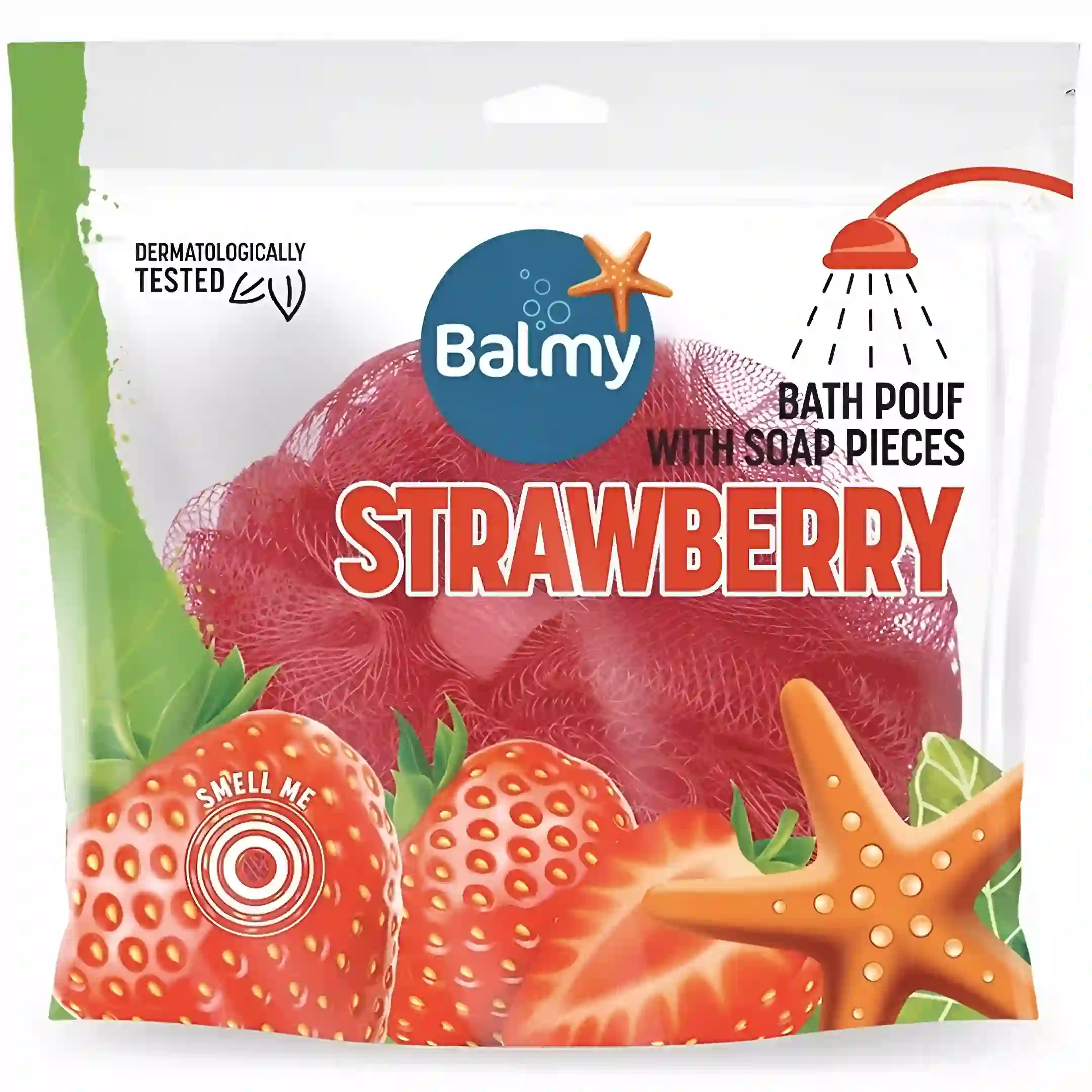 لیف و اسفنج حمام صابون دار توت فرنگی...