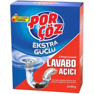 پودر لوله باز کن پورچوز Porcoz Lavabo Acici بسته 2 عددی وزن 100 گرم