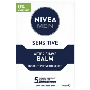افتر شیو بالمی نیوآ مناسب پوست های حساس بدون الکل Nivea Sensitive After Shave Balm حجم 100 میل