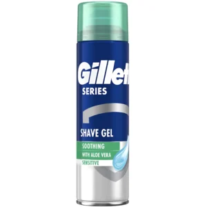 ژل اصلاح تسکین دهنده مردانه حاوی عصاره آلوئه ورا ژیلت Gillete With Aloe Wera حجم 200 میل
