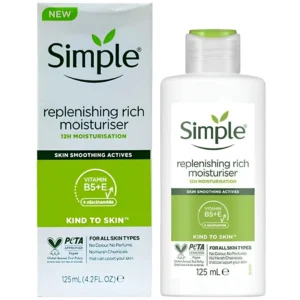 کرم آبرسان و مرطوب کننده پوست سیمپل Simple Replenish Rich Moisturiser حجم 125 میل