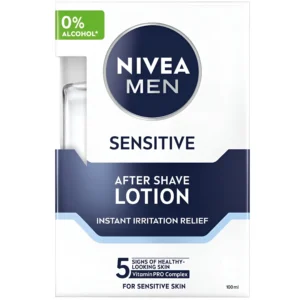 لوسیون افتر شیو فوری پوست های حساس بدون الکل نیوآ Nivea After Shave Lotion حجم ۱۰۰ میل