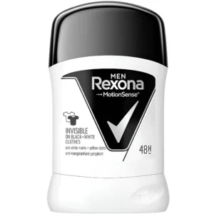 مام استیک ضدتعریق مردانه سیاه و سفید رکسونا Rexona Invisible On Black & White Clothes وزن 40 گرم