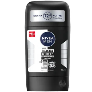 مام استیک ضدتعریق مردانه سیاه و سفید اینویزیبل اورجینال نیوآ Nivea Black & White Invisible Original حجم 50 میل