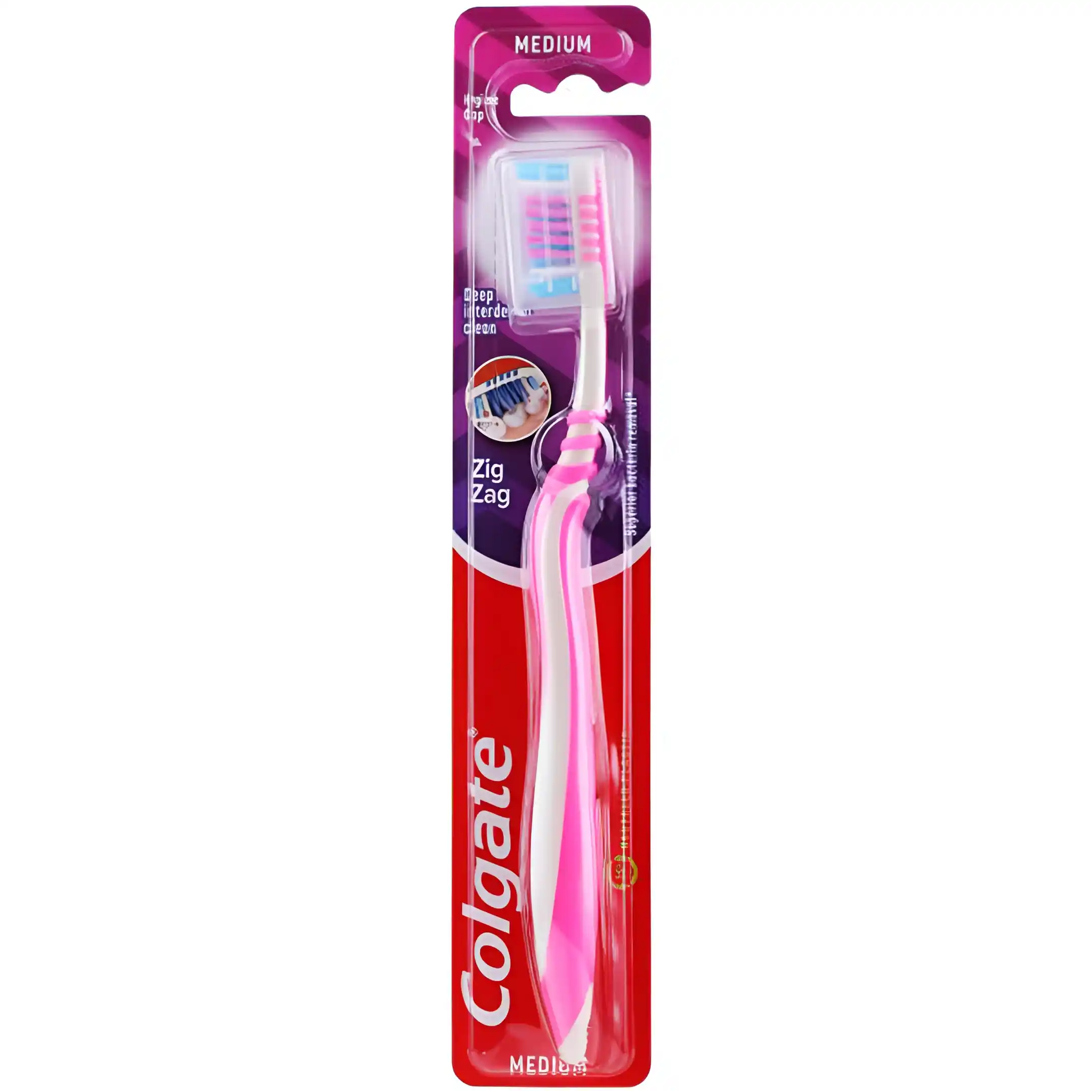 مسواک صورتی زیگ زاگ کلگیت Colgate Zig Zag...