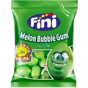 آدامس هنداونه فینی بدون گلوتن Fini Melon Bubble Gum وزن 90 گرم