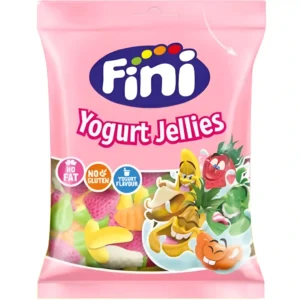 پاستیل ماست فینی بدون گلوتن و چربی Fini Yogurt Jellies وزن 90 گرم