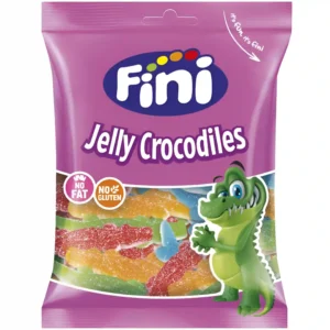 پاستیل کروکودیل شکری فینی بدون گلوتن و چربی Fini Jelly Crocodiles وزن 90 گرم
