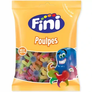 پاستیل هشت پا شکری فینی بدون گلوتن و چربی Fini Poulpes وزن 90 گرم