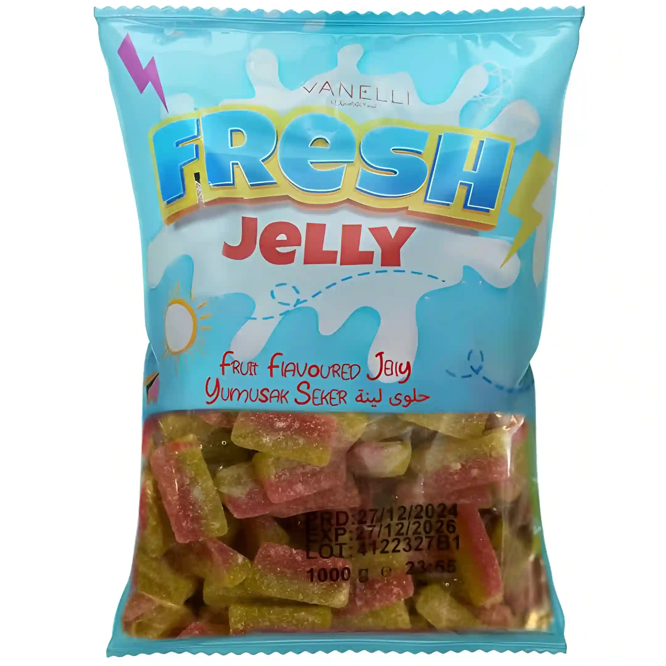 پاستیل هندوانه فرش Fresh Jelly بسته 1 کیلویی