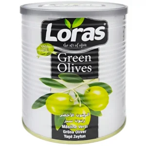 زیتون سبز لوراس Loras Green Olives وزن 1300 گرم