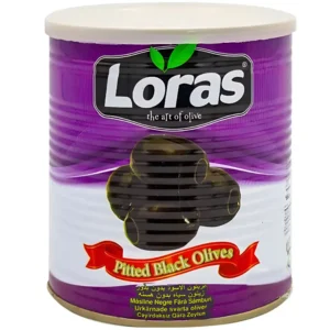 زیتون سیاه بدون هسته لوراس Loras Pitted Black Olives وزن 2500 گرم