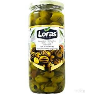 زیتون سبز بدون هسته کبابی لوراس Loras Izgara Zeytin وزن 730 گرم