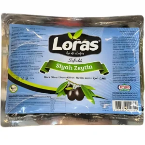 زیتون سیاه وکیومی لوراس Loras Siyah Zeytin وزن 800 گرم