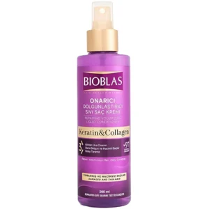 اسپری دوفاز مو بیوبلاس حاوی کلاژن و کراتین Bioblas Keratin & Collagen حجم 200 میل