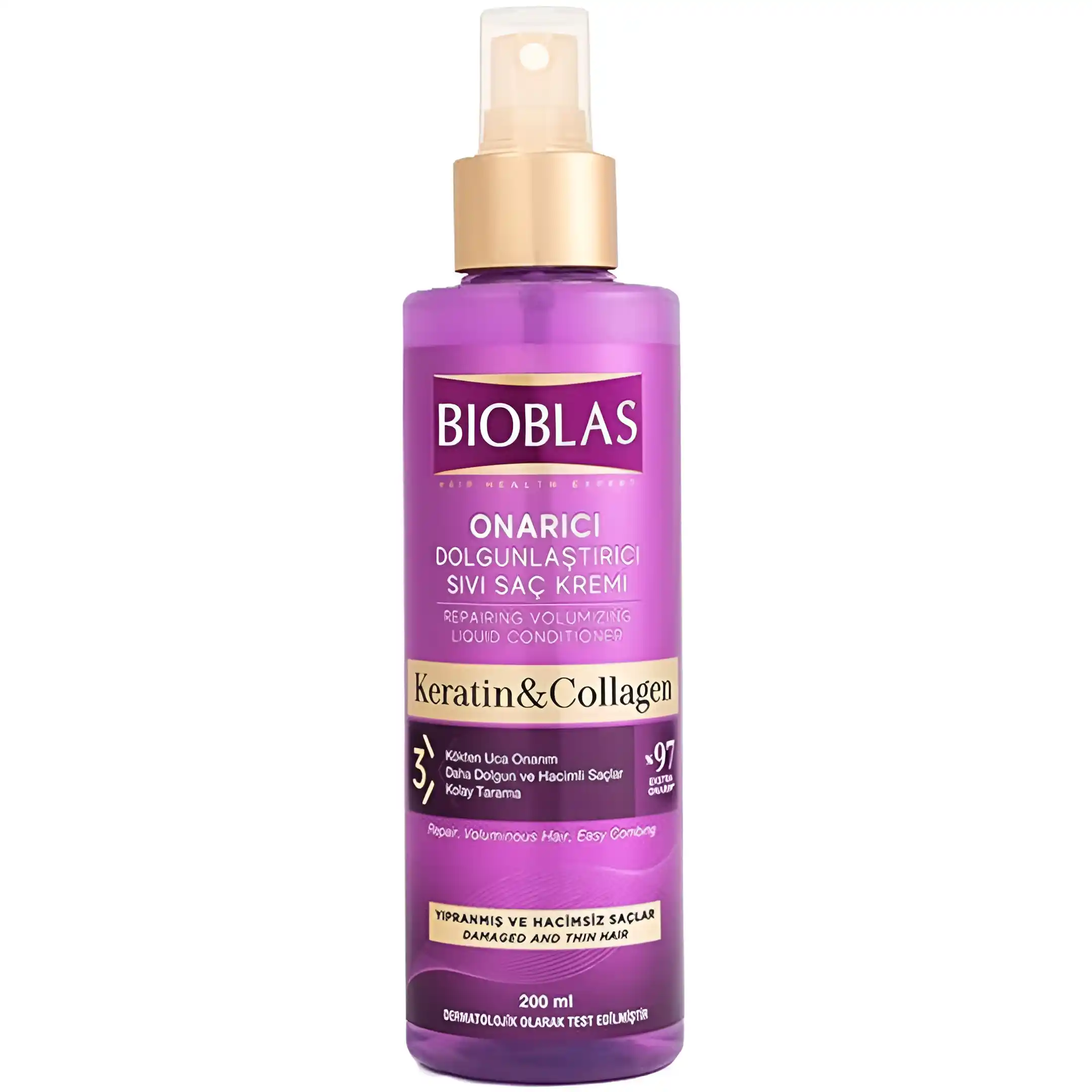 اسپری دوفاز مو بیوبلاس حاوی کلاژن و کراتین...