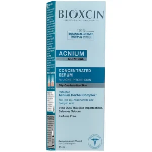 سرم ضد جوش بیوکسین مناسب پوست چرب و جوش دار Bioxin Acnium Concentrated Serum حجم ۱۵ میل