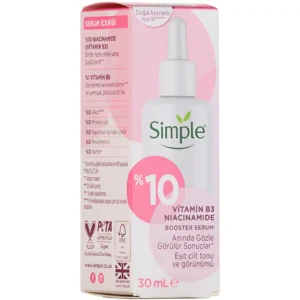 سرم ضد جوش 10% نیاسینامید سیمپل Simple Niacinamide حجم 30 میل