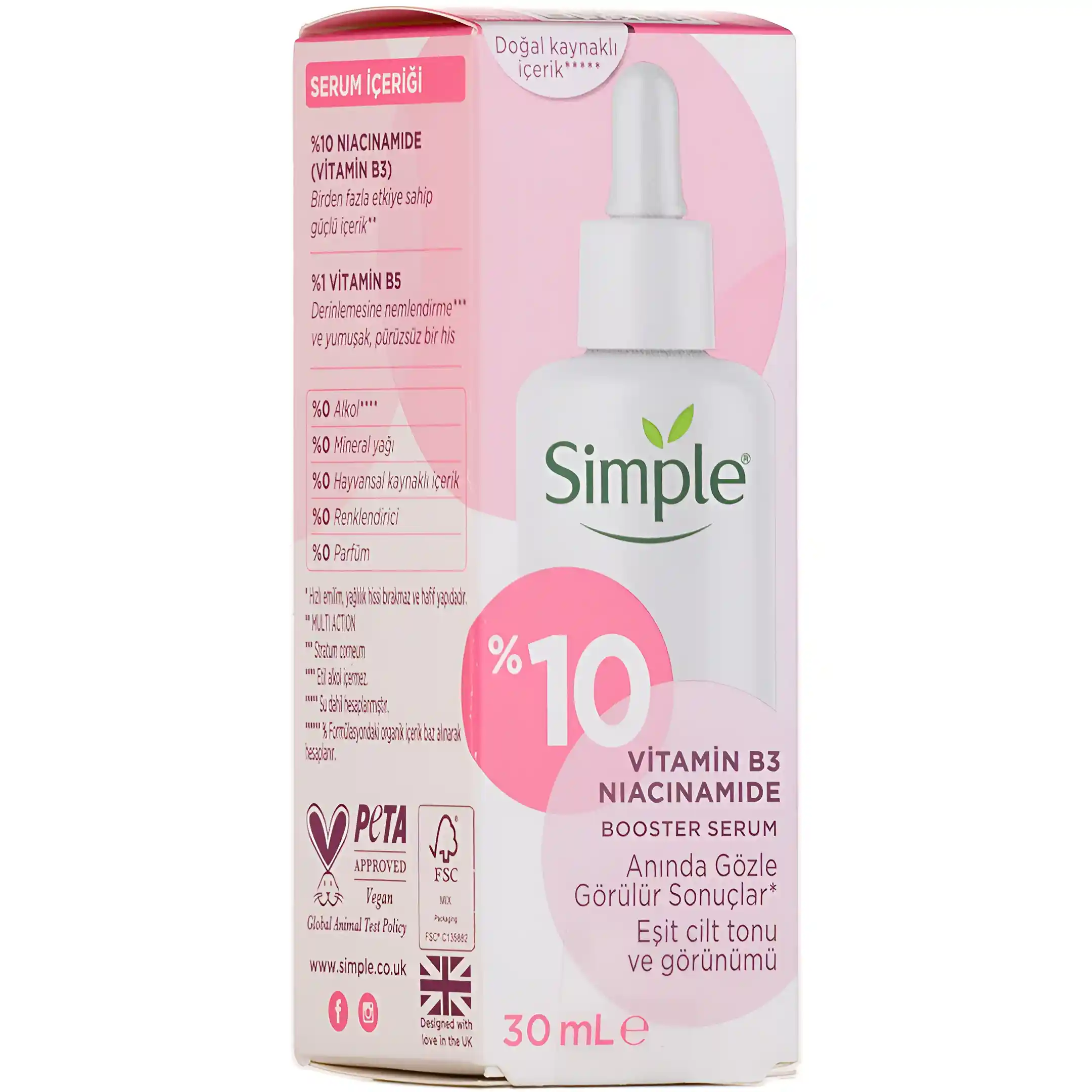 سرم ضد جوش 10% نیاسینامید سیمپل Simple Niacinamide...