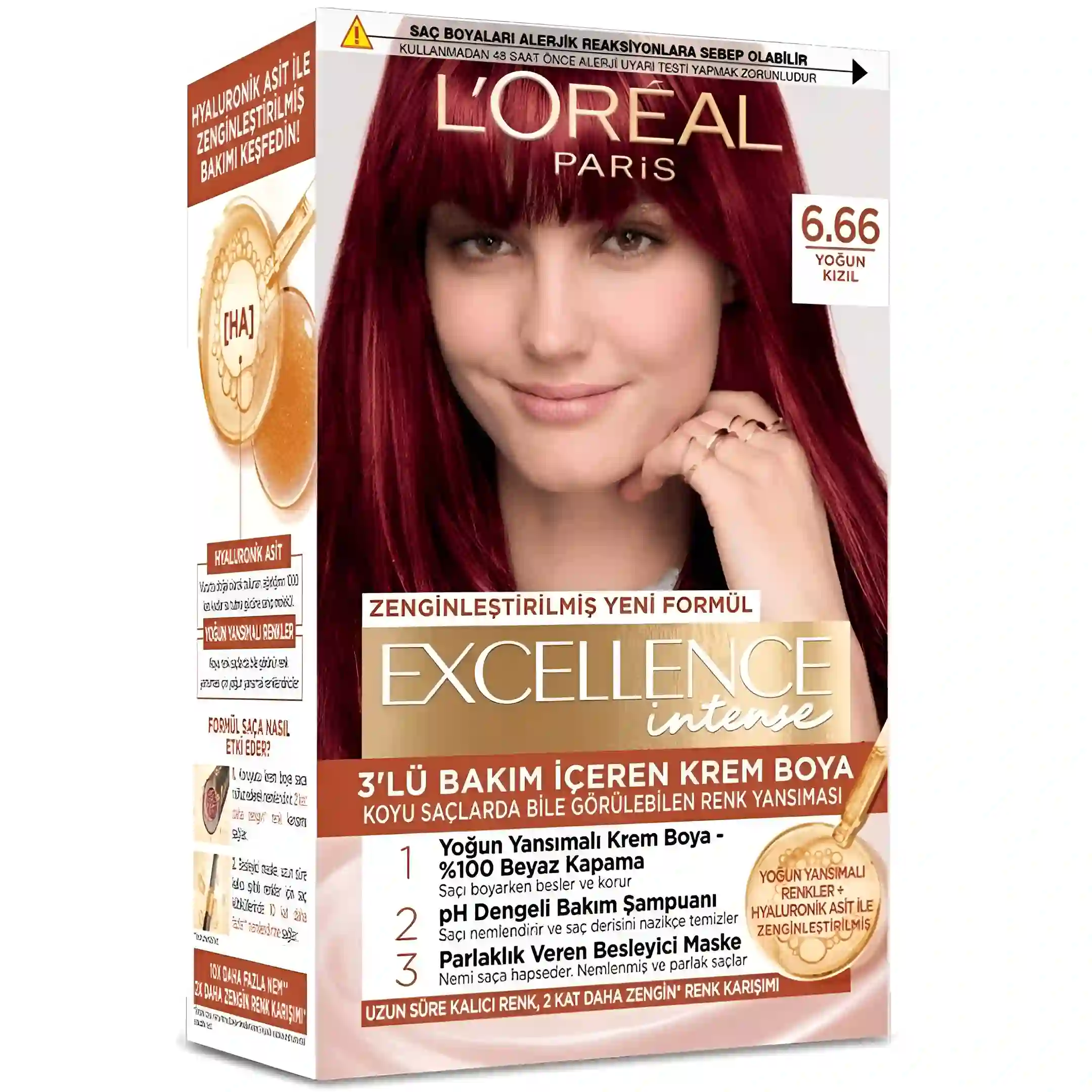 رنگ موی زنانه شماره 6.66 لورئال اکسلنس L’Oréal...