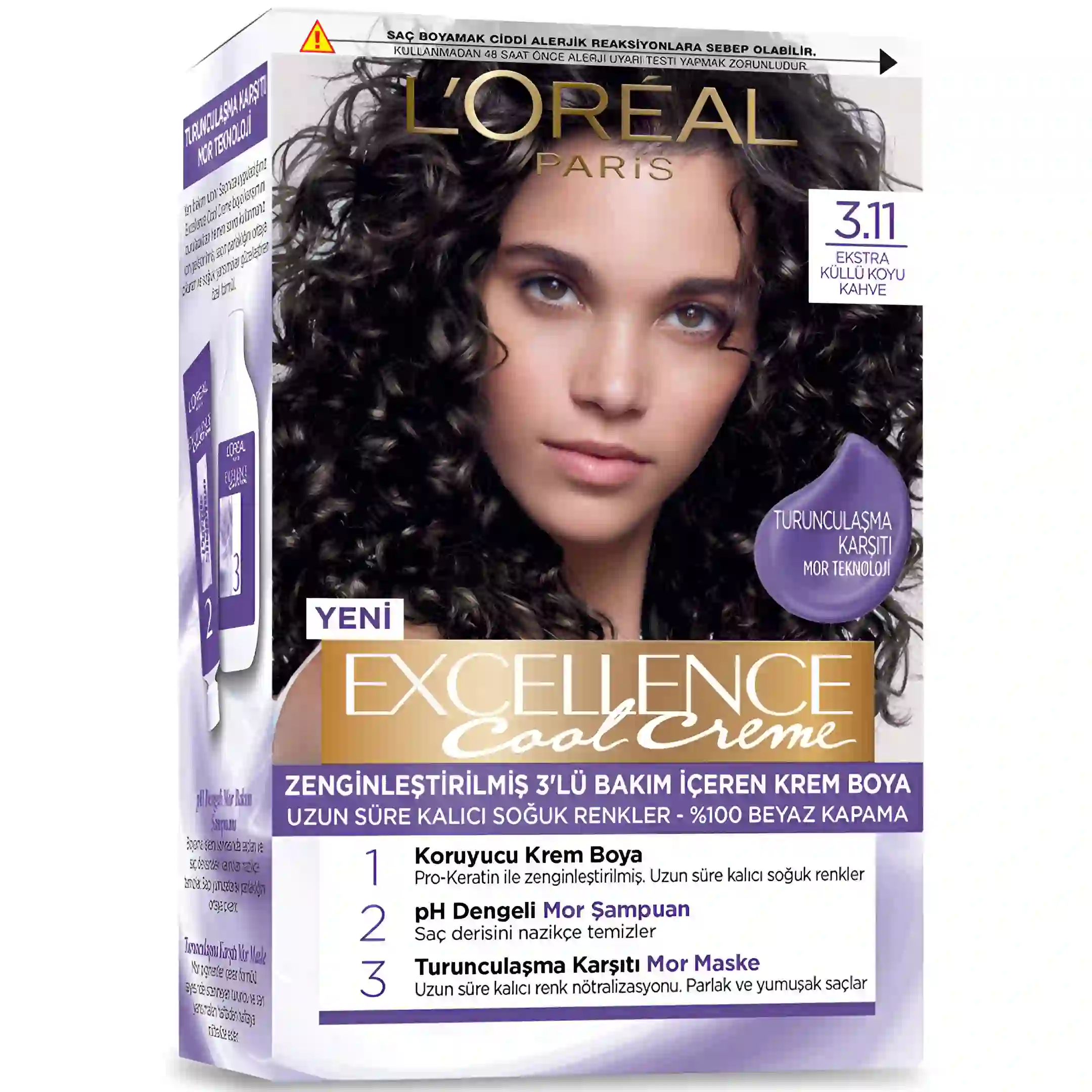 رنگ موی زنانه شماره 3.11 لورئال اکسلنس L’Oréal...