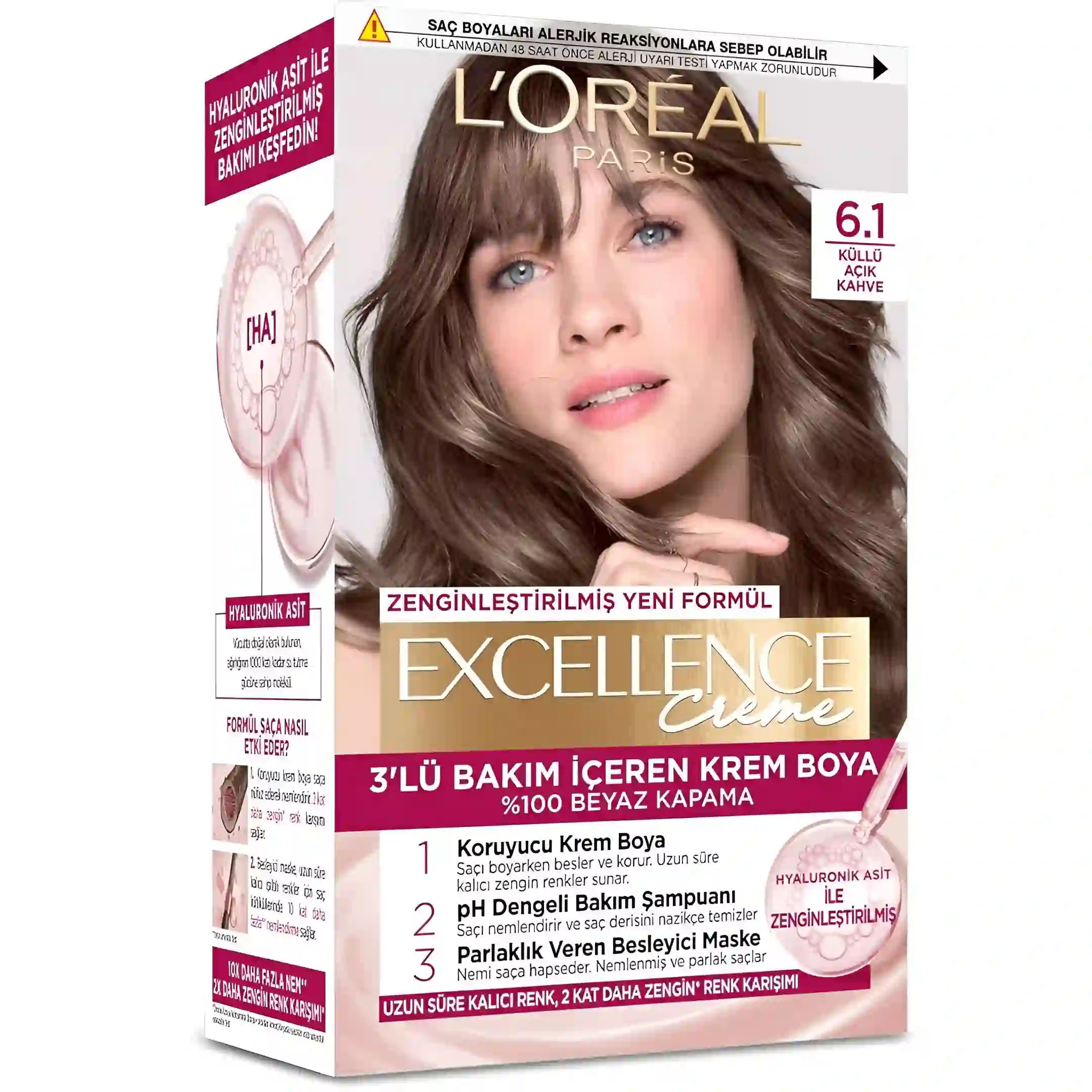 رنگ موی زنانه شماره 6.1 لورئال اکسلنس L’Oréal...