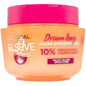 ماسک مو تغذیه کننده و ترمیم کننده لورئال حاوی کراتین گیاهی و روغن کرچک L'Oreal Elseve Dream Long حجم 300 میل