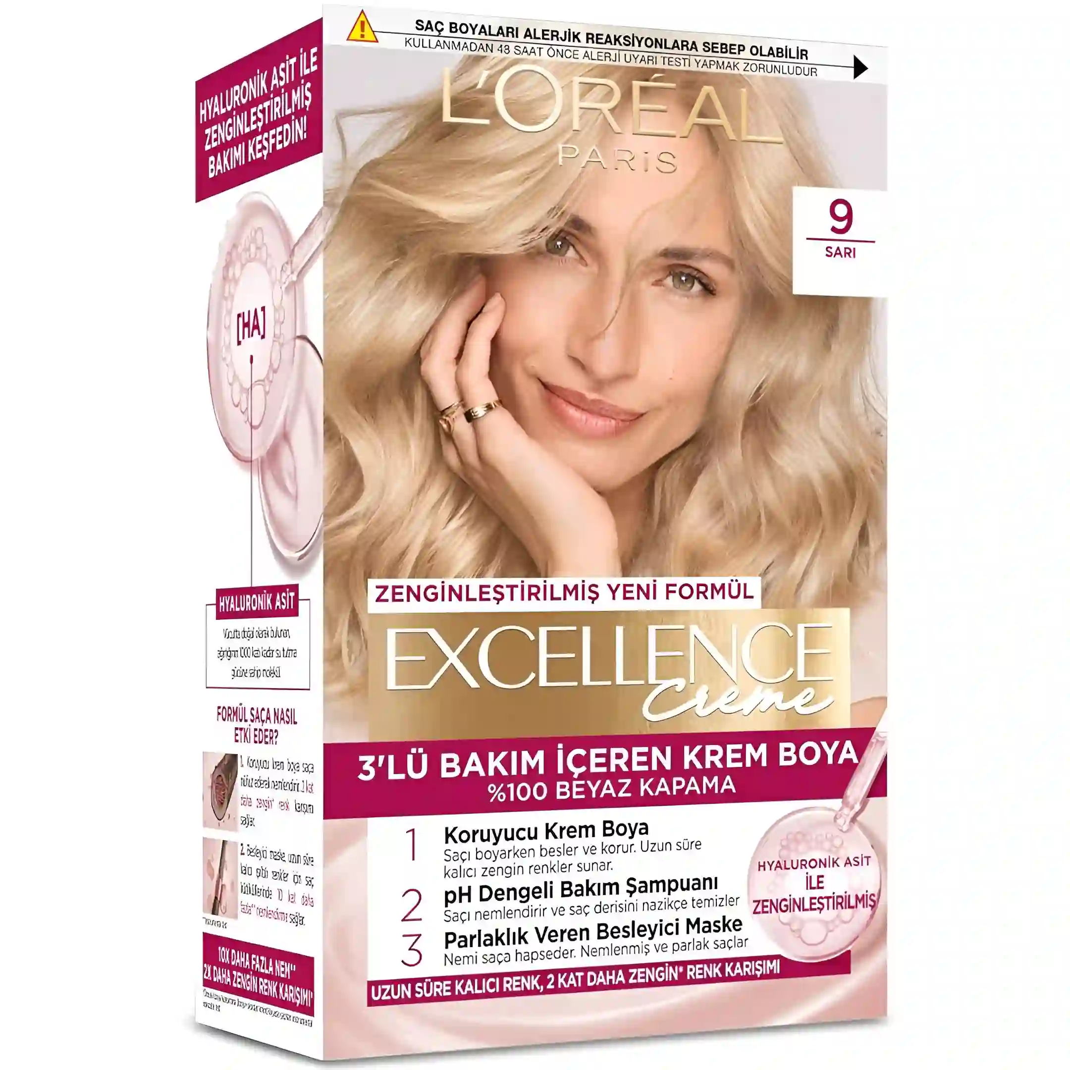 رنگ موی زنانه شماره 9 لورئال اکسلنس L’Oréal...