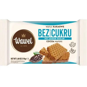 ویفر بدون قند واول با کرم کاکائو Wawel Cocoa Wafers وزن 110 گرم