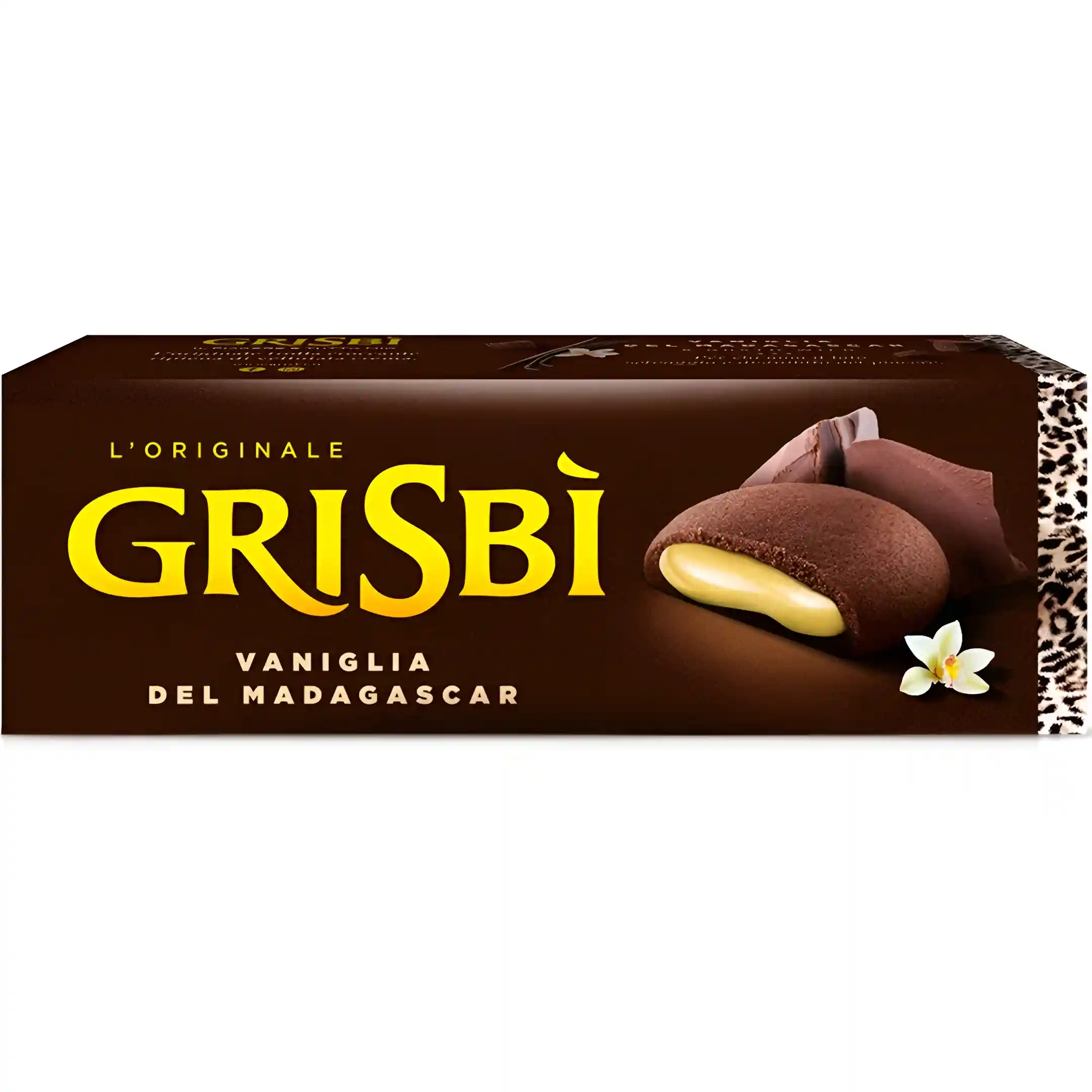 کوکی شکلاتی گریسبی ویچنزی با مغز کرم وانیلی Grisby Vaniglia وزن 135 گرم