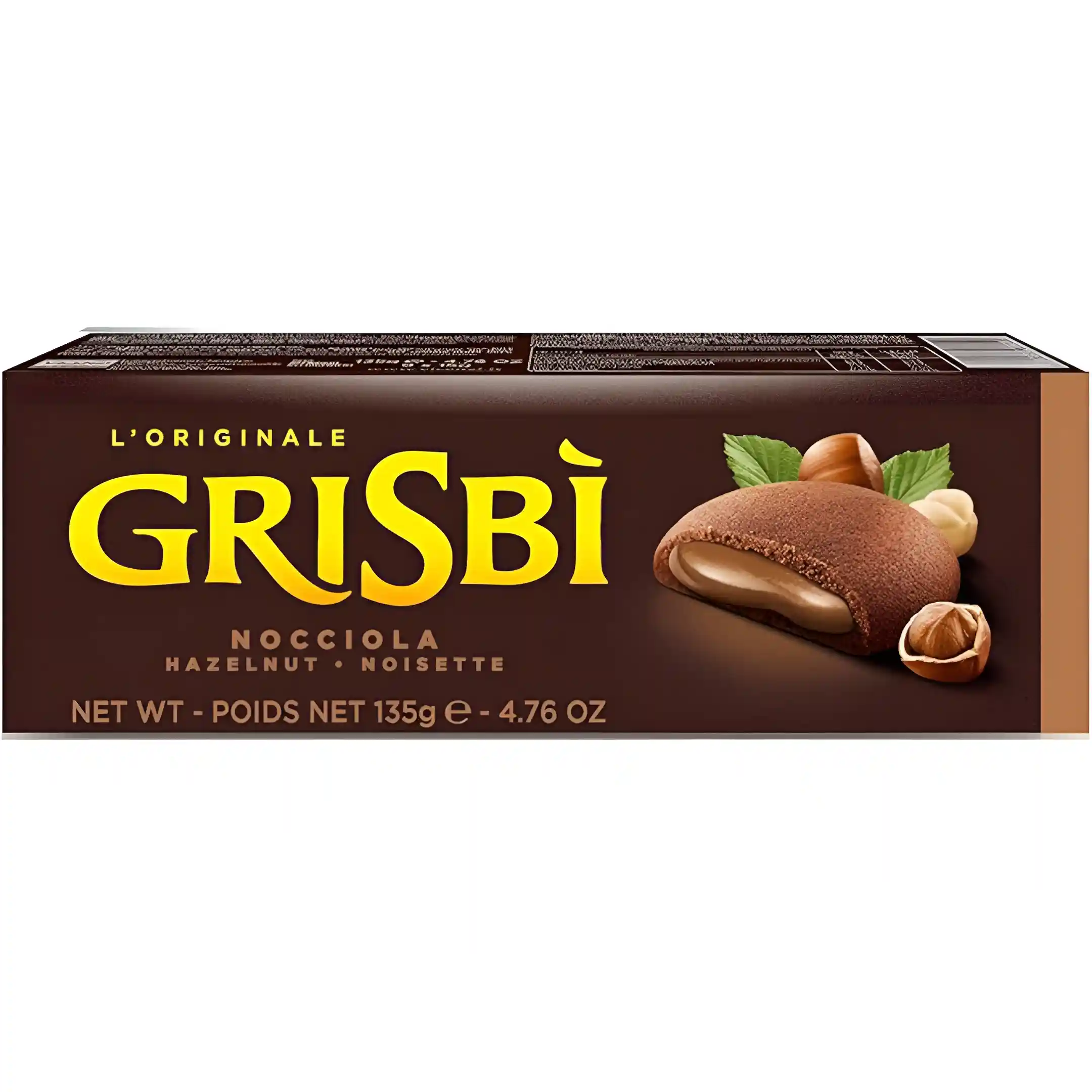 کوکی شکلاتی گریسبی ویچنزی با مغز کرم فندقی Grisby Nocciola وزن 135 گرم