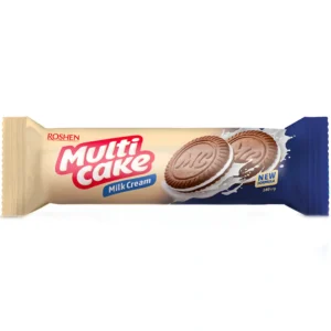 بیسکویت مولتی کیک روشن با کرم شیری Roshen Multi Cake Milk Cream وزن 180 گرم