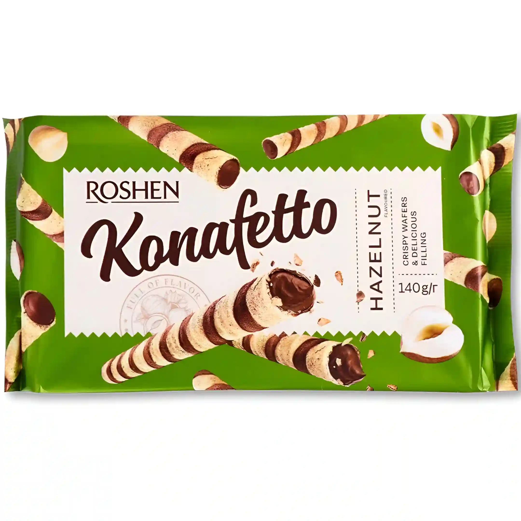 ویفر رولی کونافتو روشن فندقی Roshen Hazelnut وزن...