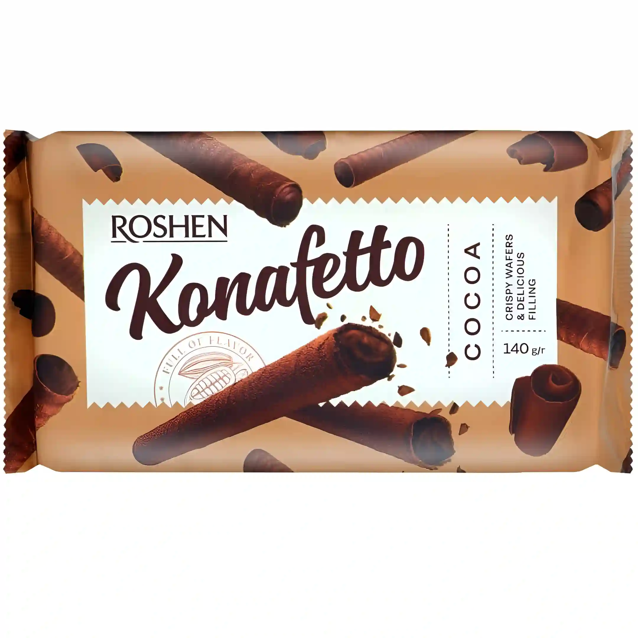 ویفر رولی کونافتو روشن شکلاتی Roshen Cocoa وزن...