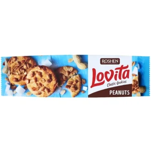 کوکی روشن لاویتا حاوی تکه های بادام زمینی Roshen Lovita Peanuts وزن 150 گرم