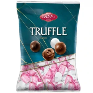 شکلات ترافل توپی ای بی کی با کرم توت فرنگی ABK Truffle بسته 1 کیلویی