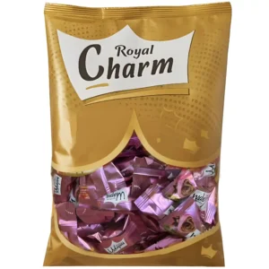 شکلات ویفر هرمی واپم ای بی کی با مغز کرم شکلات و گل رز ABK Wapm Royal Charm بسته 1 کیلویی