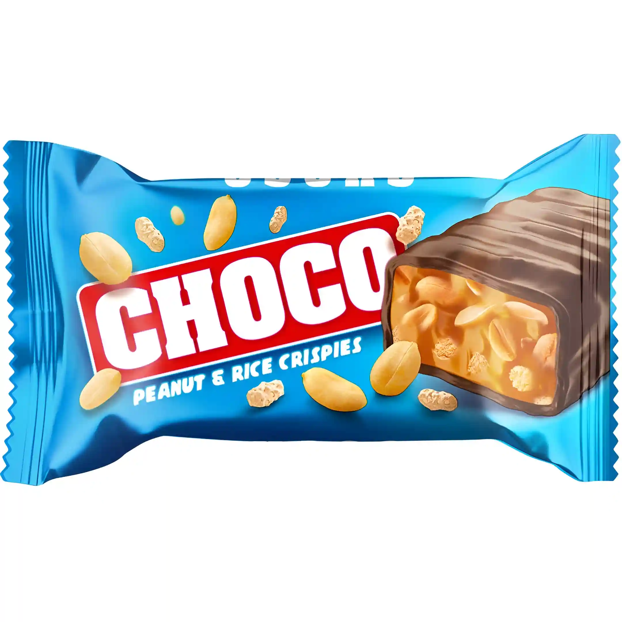 شکلات پذیرایی اولدوز چوکو مغزدار برنج کریسپی و بادام زمینی Ulduz Choco بسته 1 کیلویی