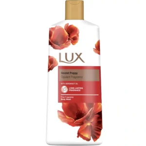 شامپو بدن عطر مجلل لوکس حاوی روغن ترنج Lux Secret Poppy حجم 600 میل