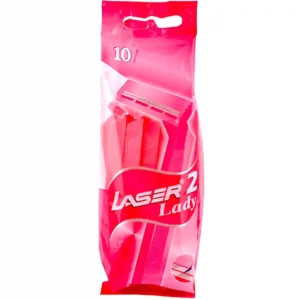 تیغ خودتراش 2 لبه زنانه لیزر Laser 2 Lady بسته 10 عددی