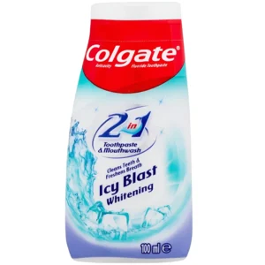 خمیر دندان و دهانشویه 2 در 1 سفید کننده و خنک کننده کلگیت Colgate Icy Blast Whitening حجم 100 میل