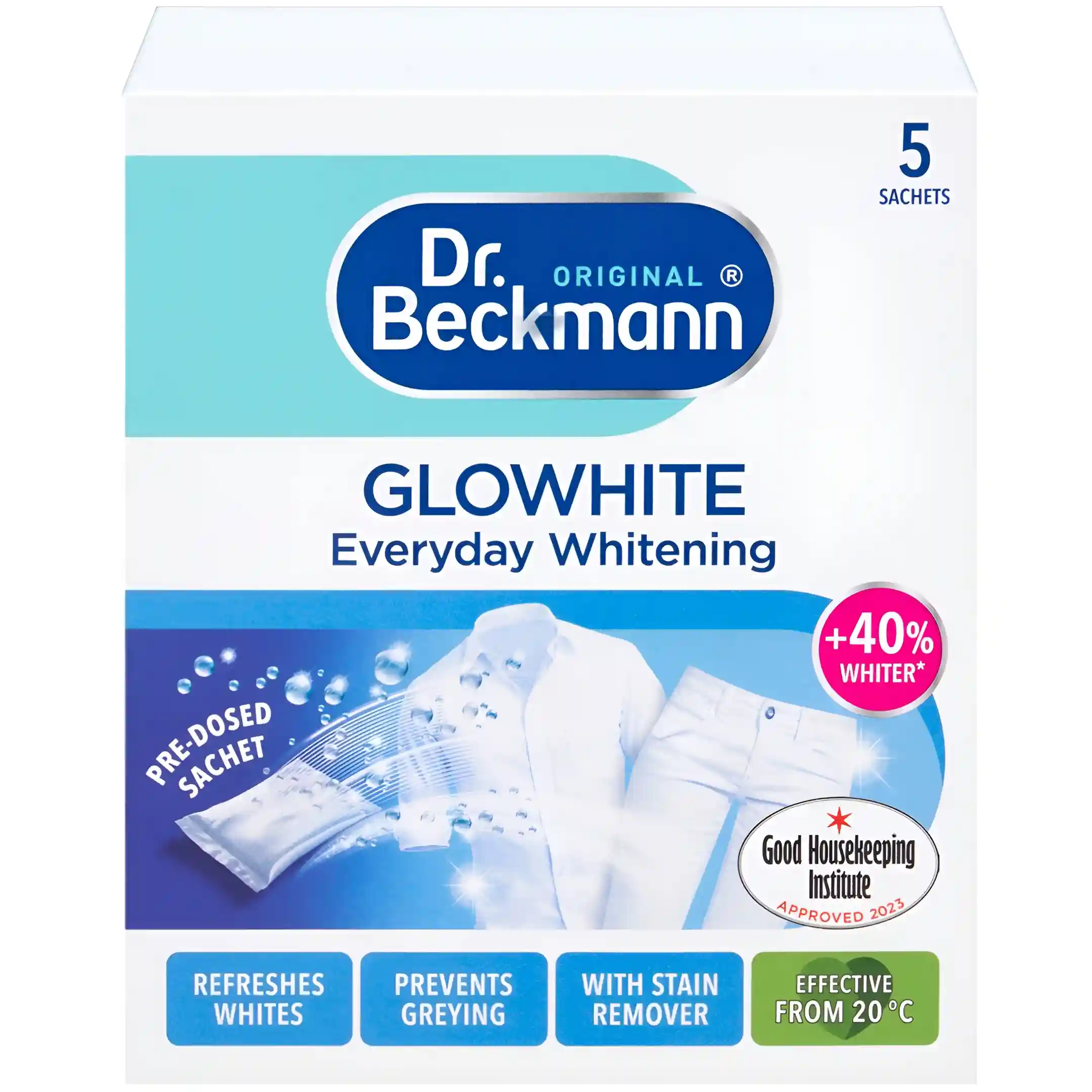ورق لکه بر لباس های سفید دکتر بکمن Dr. Beckmann Everyday Whitening بسته 5 عددی