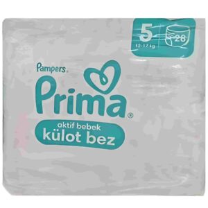 پوشک بچه سایز پنج پریما بسته 28 عددی Prima Aktif bebek | مناسب وزن های 12 تا 17 کیلوگرم