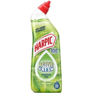 ژل تمیز کننده توالت هارپیک با رایحه کاج کوهی Harpic Active Fresh Mountain Pine حجم 750 میل
